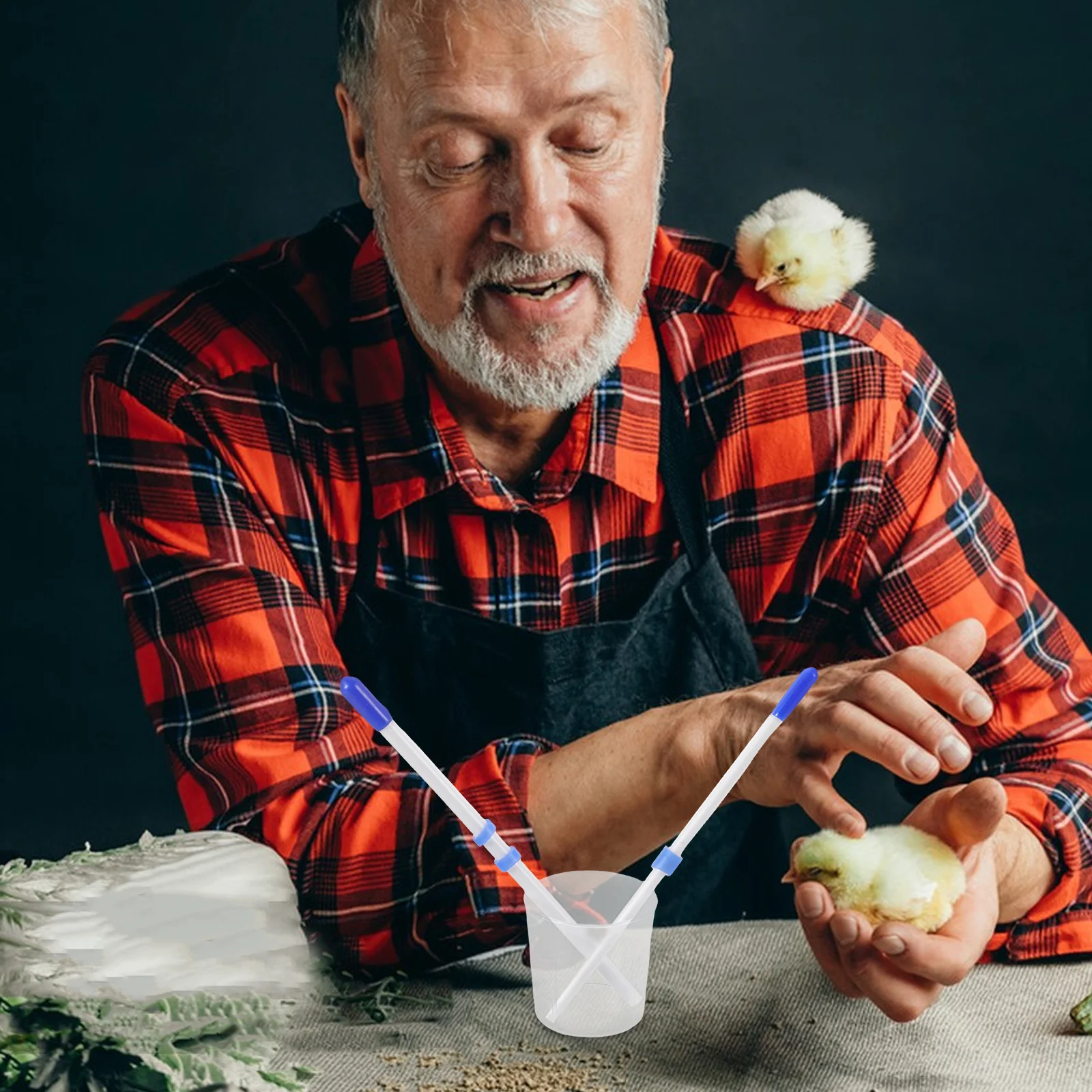 

1Set Chick Feeder Injector Efficient Poultry Feeding Tool for Ducks Quail Parrots Portable Lightweight Food Injector Cup