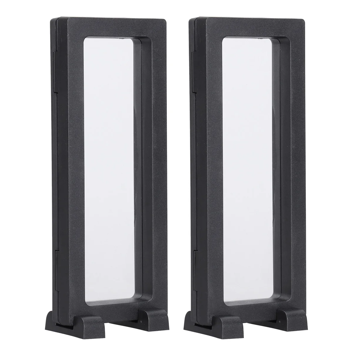 

2 Sets Black Stands for Jewelry Coin Pendant with 3D Effect Plastic PE Film Transparent for Home