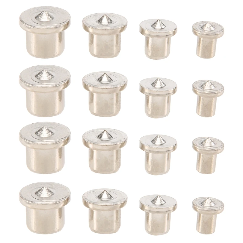 32 Pieces Dowel Pins Center Point Set Solid Dowel Tenon Pointed Dowel And Tenon Center Kit (6/8/ 10/12 Mm)