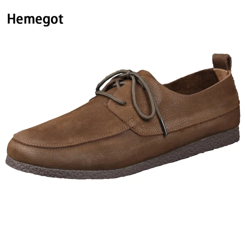 Zapatos informales de cuero con cordones para hombre, mocasines transpirables de suela suave, zapatos Retro hechos a mano, novedad de primavera