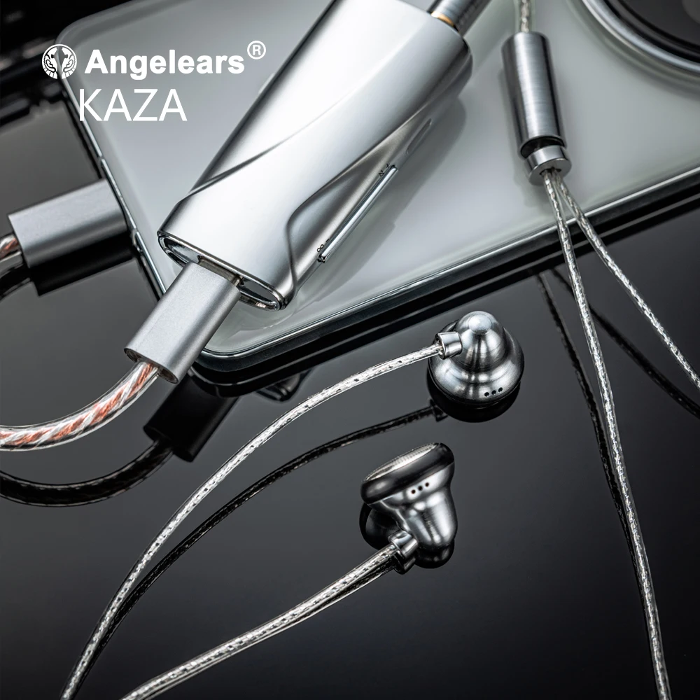 Angelears KAZA 15 ملم سائق ديناميكي سماعات أذن مسطحة داخل الأذن صوت عالي الجودة مريح يرتدي سماعات أذن سلكية للصوت