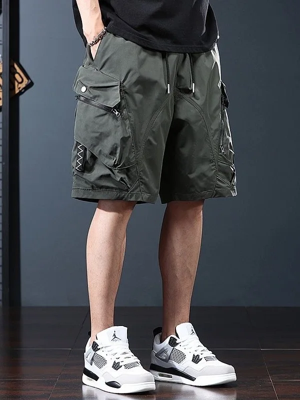 

Outdoor Sports Casual Loose Fit Ice Silk Quick Dry Cargo Pants Breathable Wearable Summer Shorts for Men Fashionable Workwear