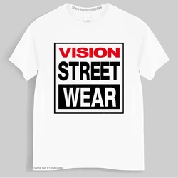 Vintage Skate T-Shirt Vision Wear Tee Shirts retro Men cotton tee-shirt summer fashion Brand Top Tees Drop Shipping