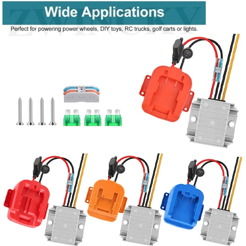 DC 18V to 12V Step Down Voltage Regulator Converter Adapter for Craftsman/Einhelll/Black&Decker/Kobalt Battery DIY Adapter