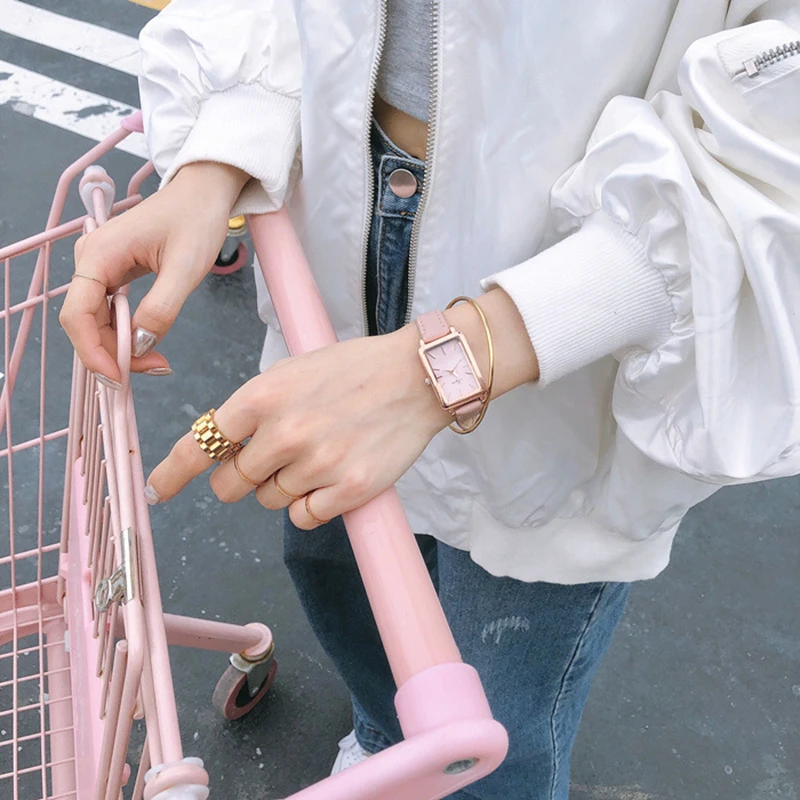 UTHAI BK67 Fashionable Woman watch, small, fresh, casual, retro square quartz watch, simple clock gift watches for woman