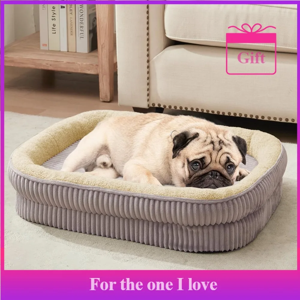 

Orthopedic Dog Bed, High-density Egg Tray Foam Dog Sofa Bed, Oval Shape, Four-sided Pet Sofa Beds