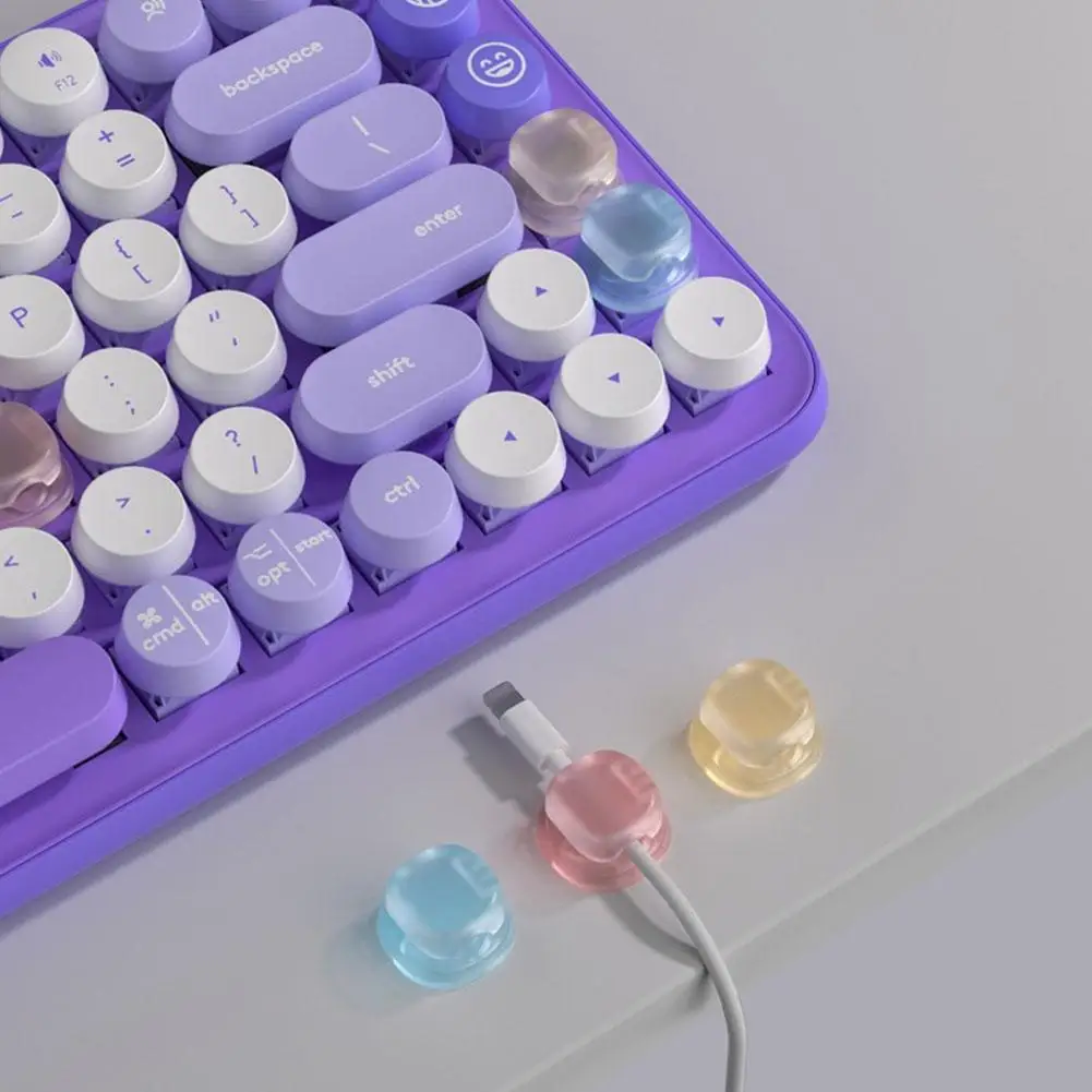 Kleurrijke magnetische kabelclip-organizer voor kabelbeheer onder het bureau - Universele kabelhaspel met glad acrylontwerp P1P3