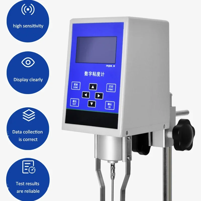 1PC High Precision Microcomputer Rotary Viscometer 8S/5S/9S Digital Display Rotary Viscometer Paint Ink Glue Asphalt Detector