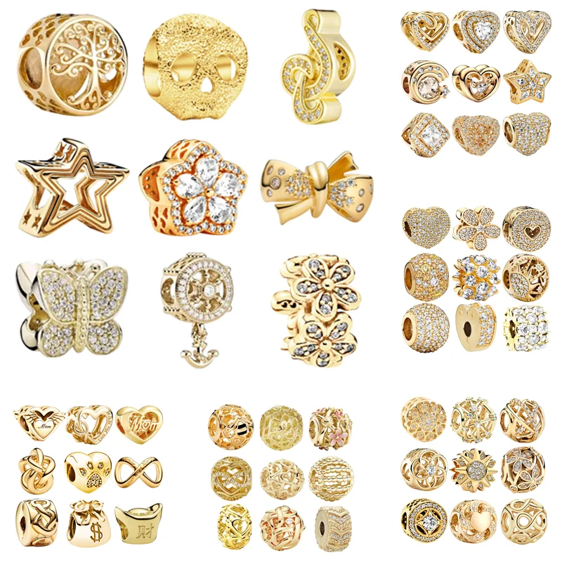 Gran oferta, colgante de cuentas de serie múltiple goldSparkly, collar de joyería Original y fabricación DIY, regalo de joyería fina de serie única