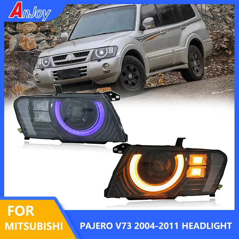 

Car Lights For Mitsubishi Pajero V73 2004-2011 Montero V75 V77 Accessories DRL Turn Signal Light LED Headlight Assembly