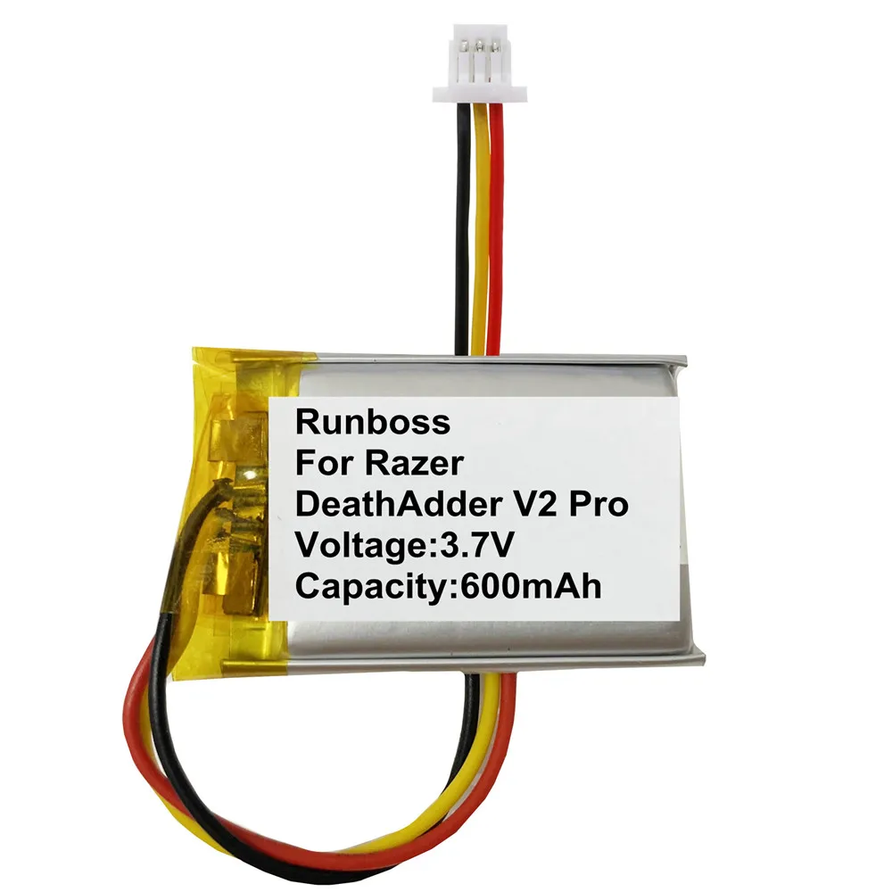 Replacement Mouse Battery 3.7V 600mAh For Razer DeathAdder V2 Pro RZ01-03350