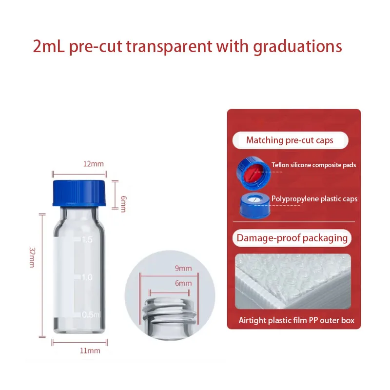 PP Cryovial Cryogenic Vial Sterile Frozen Cell Tubes with Gasket Screw Cap Liquid Nitrogen Ultra-low Temperature Lab Supplies