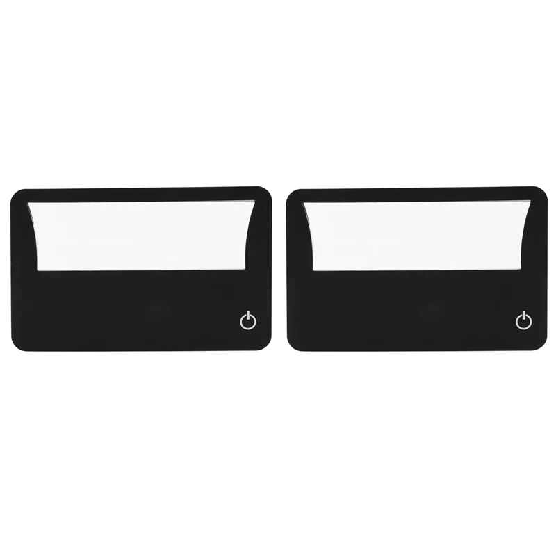 ●Credit Card Size Lighted 3X Magnifier Bundle Includes 2 Magnifiers, Each Magnifier for Reading Has-A57M