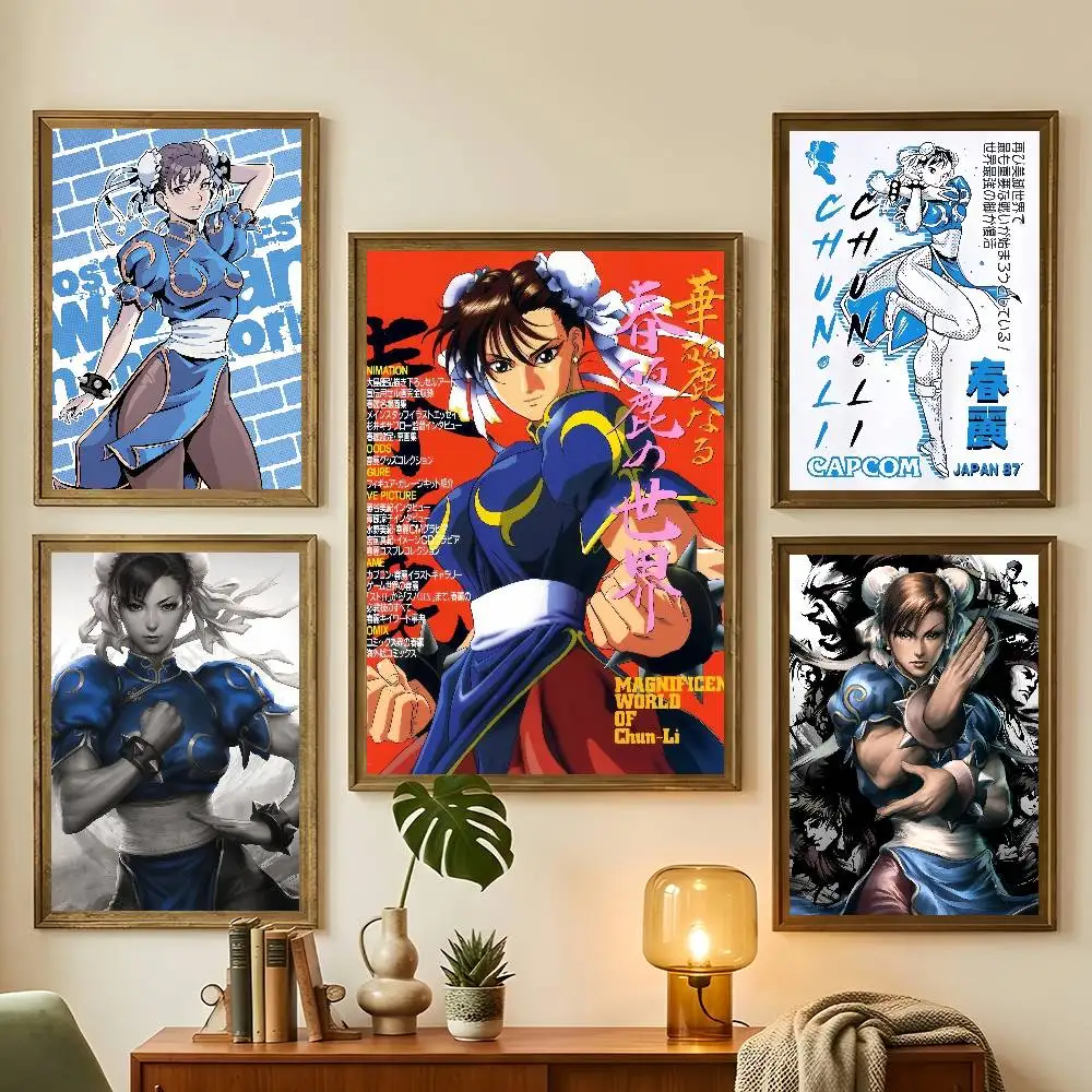 Classic Game S-Street F-Fighter-Chunli Poster For Bedroom Gamer Room Decor Restaurant Wall Trendy Aesthetic Gift