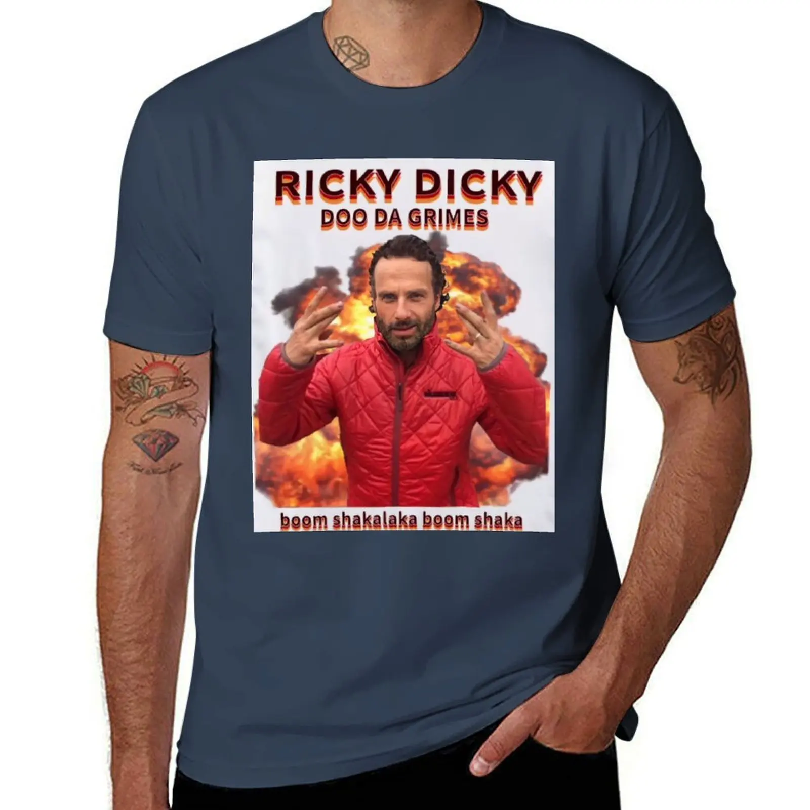 

Doo Grimes Da Dicky Ricky T-Shirt Basic Comfort Fit T-Shirt for Men