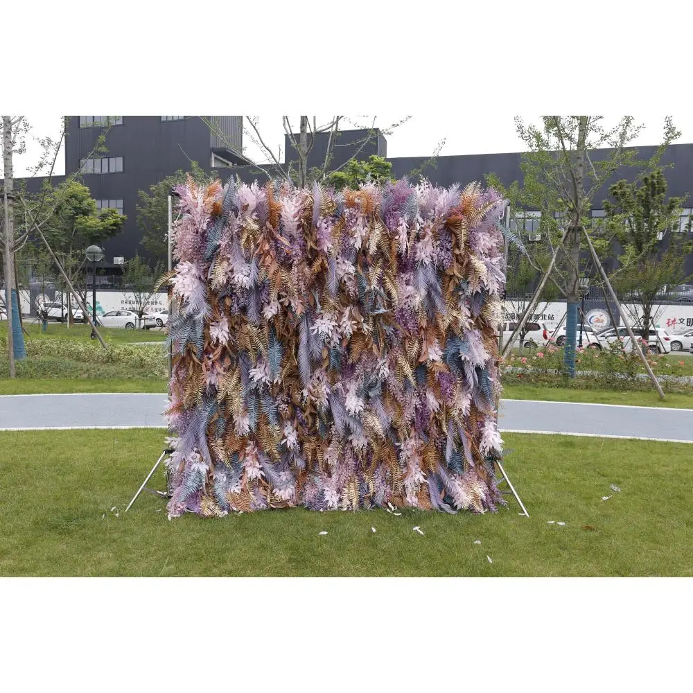 

Hot 8ftx8ft 3D Artificial Silk Flower Wall wedding centerpieces flower backdrop wall grass wall pampas grass