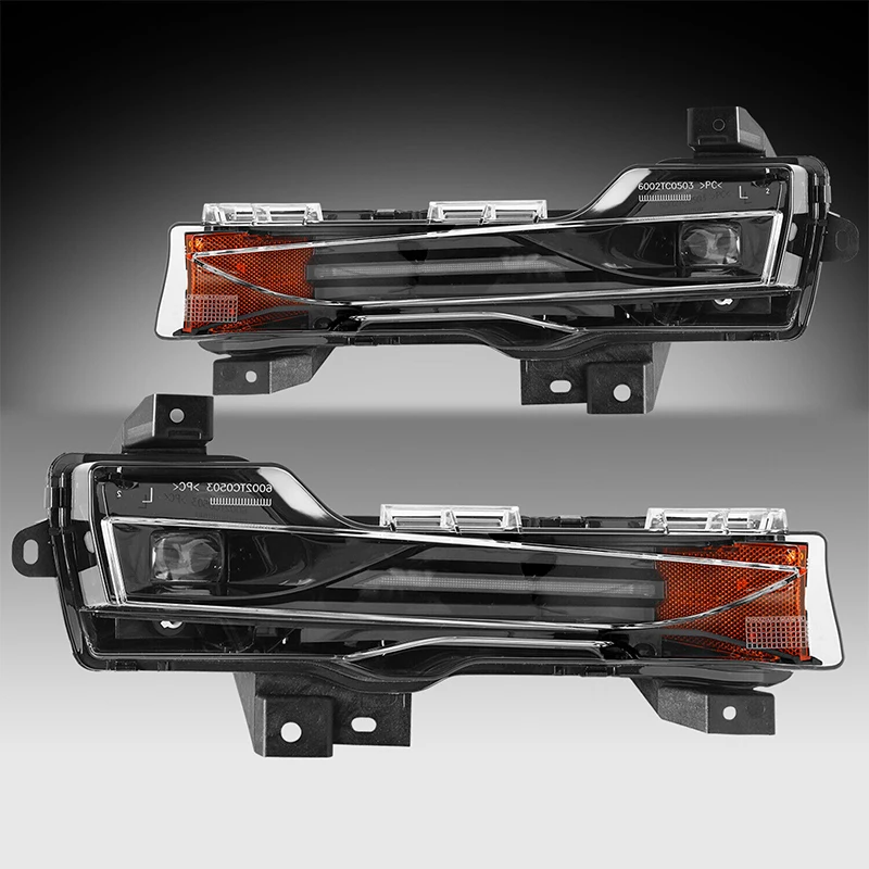 

Car front fog lights LED daytime running lights are suitable for Tesla Model Y 3 auto parts 1077392-00-F 1077391-00-F