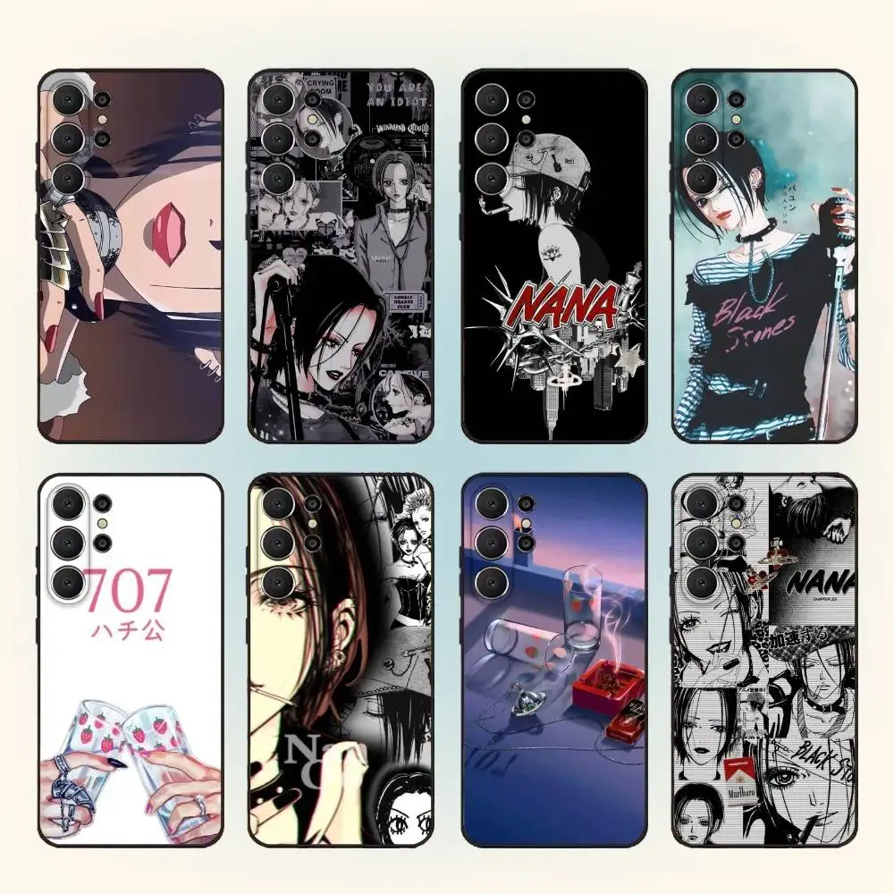 

Cartoon Anime Oosaki Nana Phone Case For Samsung S25,24,23,22,30,21,10,9,Ultra,Plus,Lite,FE Soft Black Case