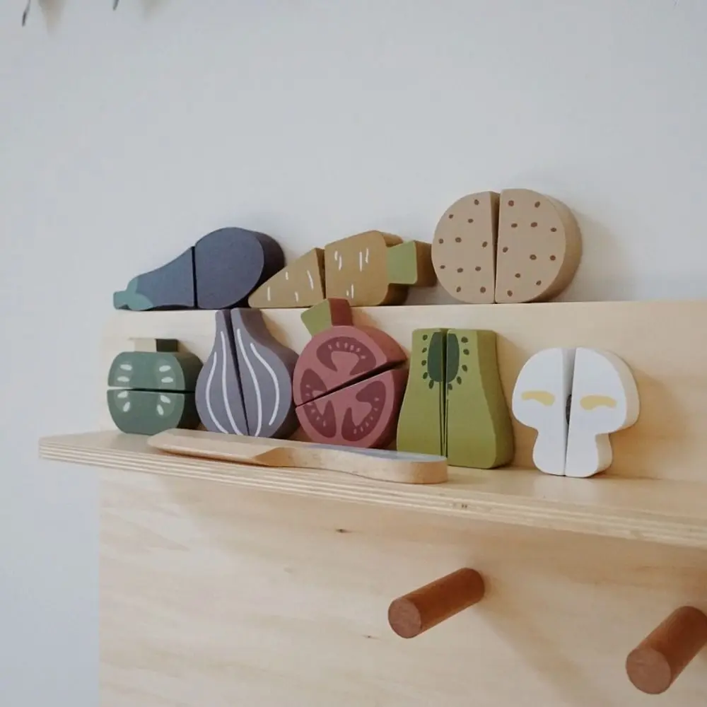 

Funny Fruit Cartoon Animal Jigsaw Hamburg Montessori 3d Wooden Puzzle Ice Cream Colorful Baby Wooden Toys Gift