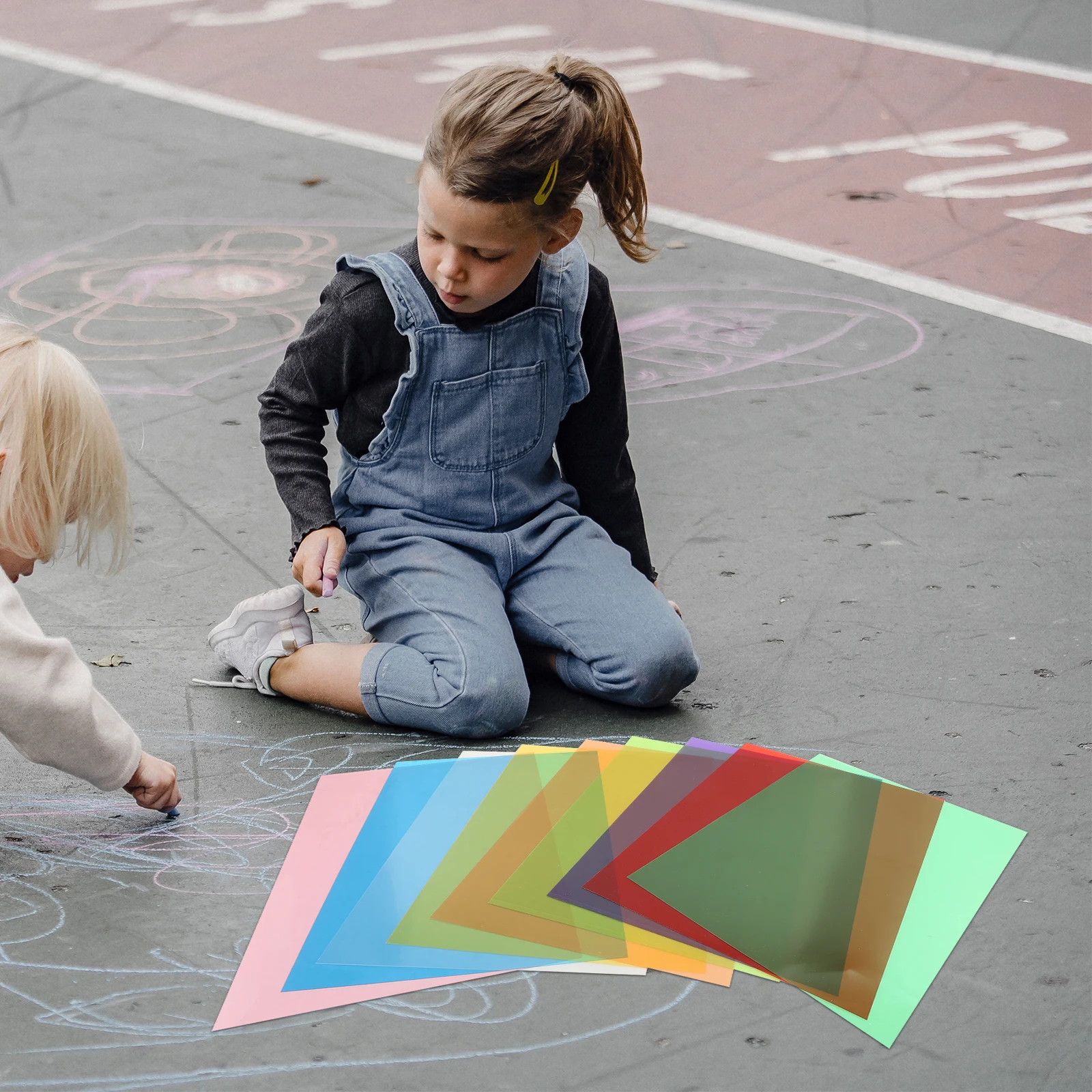 18 Sheets Colored Cellophane Sheets Light-Transmitting Craft Material for Creative DIY Fun Colorful Paper Supply