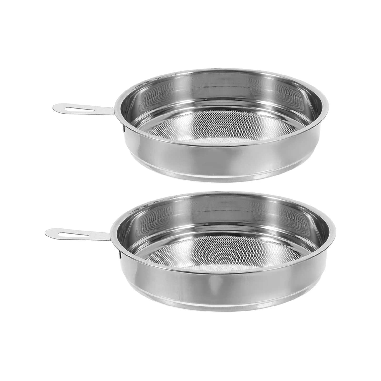 

2pcs Stainless Steel Oil Strainer Pot Filter Cover For Frying Oil Cooking Grease Fine Mesh Replacement Bacon Grease