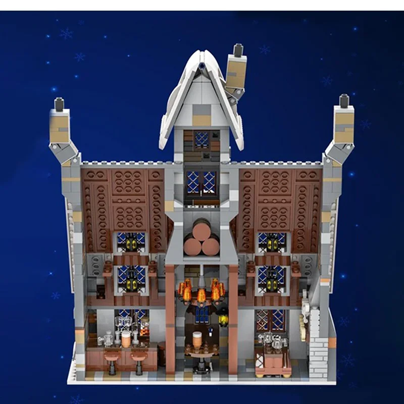 ตัวต่อ MOC ชุดสามไม้กวาดฮอกวอตส์ รุ่นฤดูหนาว 1176 ชิ้น ของเล่นตัวต่อ DIY ของขวัญคริสต์มาส ไอเดียสร้างสรรค์ ของเล่นตัวต่อวันเกิด