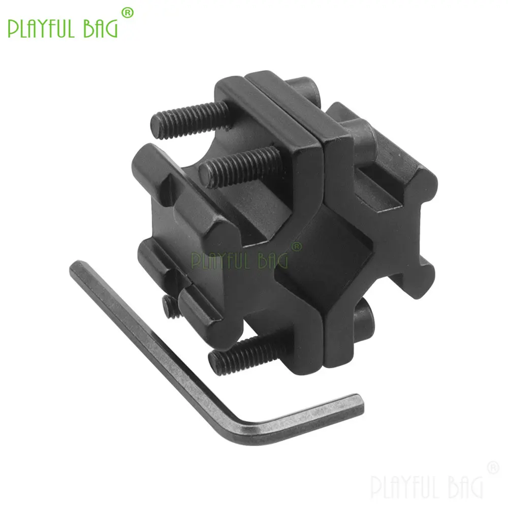 Abrazadera de tubo de Metal de 12-20mm, soporte láser de mariposa de doble cara y linterna, adaptador de tubo de riel de 21mm, accesorios para pistola de juguete QG876