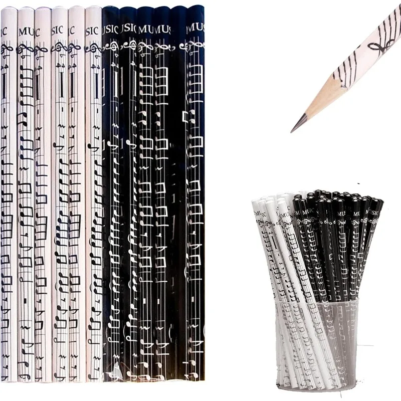 Music Pencils Music Classroom Supplies Piano Note Pencils Wooden Fun Gifts Party Favors for Piano Students Teachers Artists
