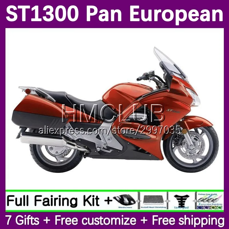 Fairing For HONDA Pan European STX1300 ST1300 ST-1300 CC 30No.14 ST 1300 02 03 04 05 06 07 08 09 10 11 12 13 14 15 dark orange