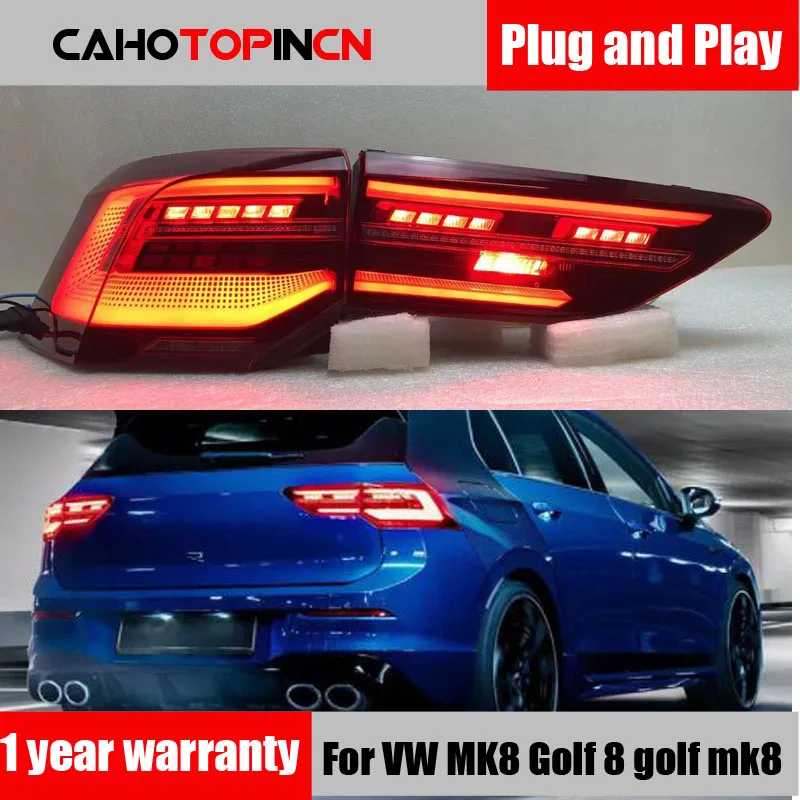 

Car Lights For Golf 8 2019-Now Golf8 MK8 LED Taillight Rear Fog Lamp Dynamic Turn Signal Reversing And Brake Accessories Upgrade