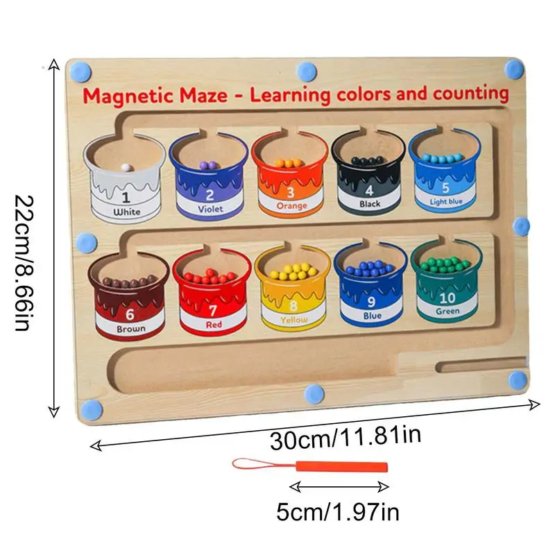 Puzzles de planche magnétique en bois, aimant coloré, tableau IkMaze, triage de documents, jouet pour garçons et filles, début du dos