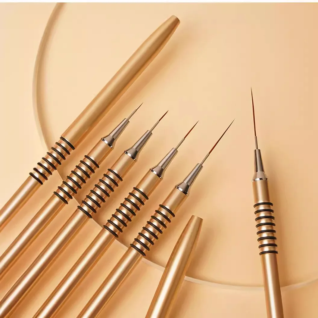 Nail art-pen met trekkoord, extreem fijne schilderpen, speciale penselenset voor het schilderen van bloemen, met de hand beschilderde nagelgereedschapsborstel