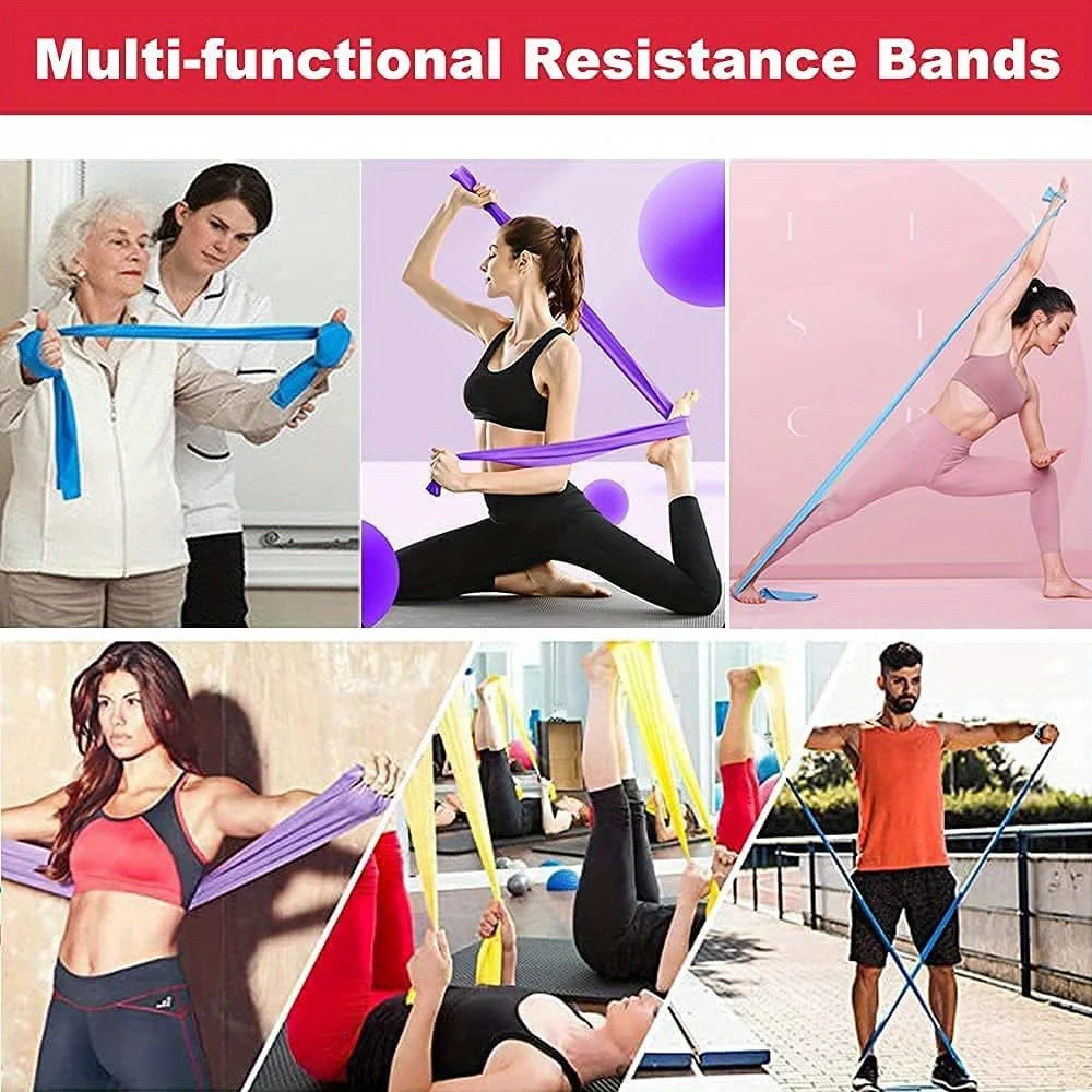 1/3pcs Resistance Bands for Men and Women - Elastic Exercise Straps with Stretchy Loops Ideal for Yoga Pilates Strength Training image 6