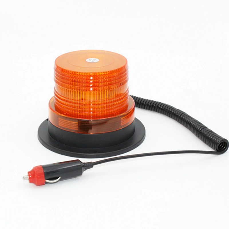 Car Strobe Emergency Warning Light, LED Rotating Flash Beacon Light, Orange Blue Red Traffic Indication Warning Lamp