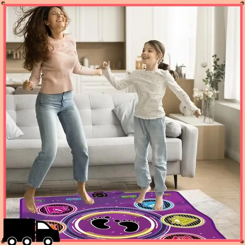 

Innovative Fun Family Music Game Mat: Electronic Dance Pad With Wireless BT For Kids And Adults Exercise Games