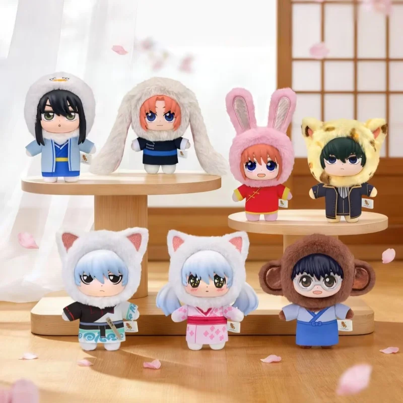 

Genuine Eaki Gintama Beast House Series Blind Box Vinyl Keychain Sakata Gintoki Shimura Shinpachi Mystery Figure Toy Decora Boy