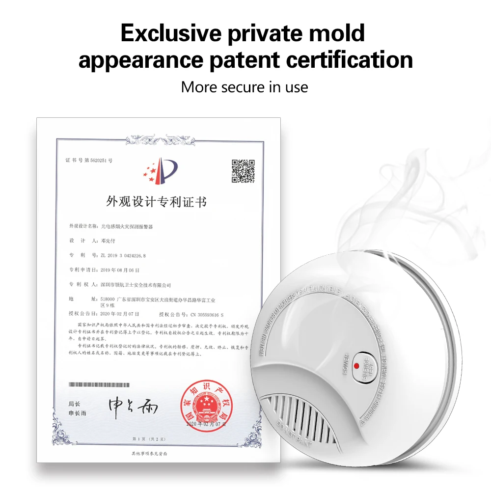 Standalone Alarm Smoke Detector Kit Home Security Wireless Fire Smoke Sensitive Detector Portable Alarm Sensors Fire Equipment