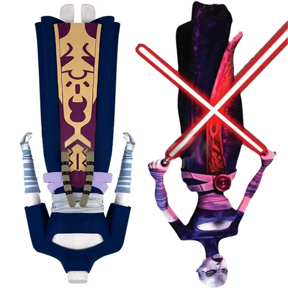 

Movie Asajj Ventress Cosplay Costume Women Battle Suit Halloween Carnival Party Outfits Custom Made