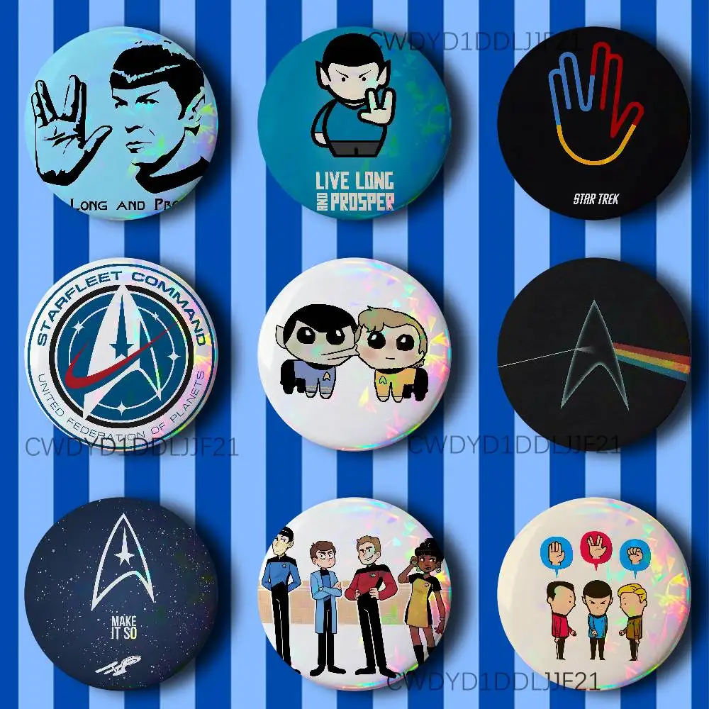 S-Star Trek Spock Space Button Pins Cool Anime Cosplay Badges Clothes Backpack Decorations Brooch Gifts