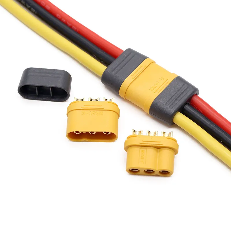 MR60-F/M motor ESC three-core plug model aircraft model power battery male and female connector charging head