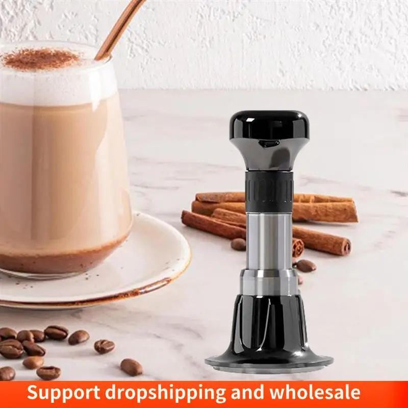 AA86 Espresso Tamper Constant Force Impact Powder Press Thread Coffee Distributor Leveler Tool Coffee Hand Press Tool 58MM