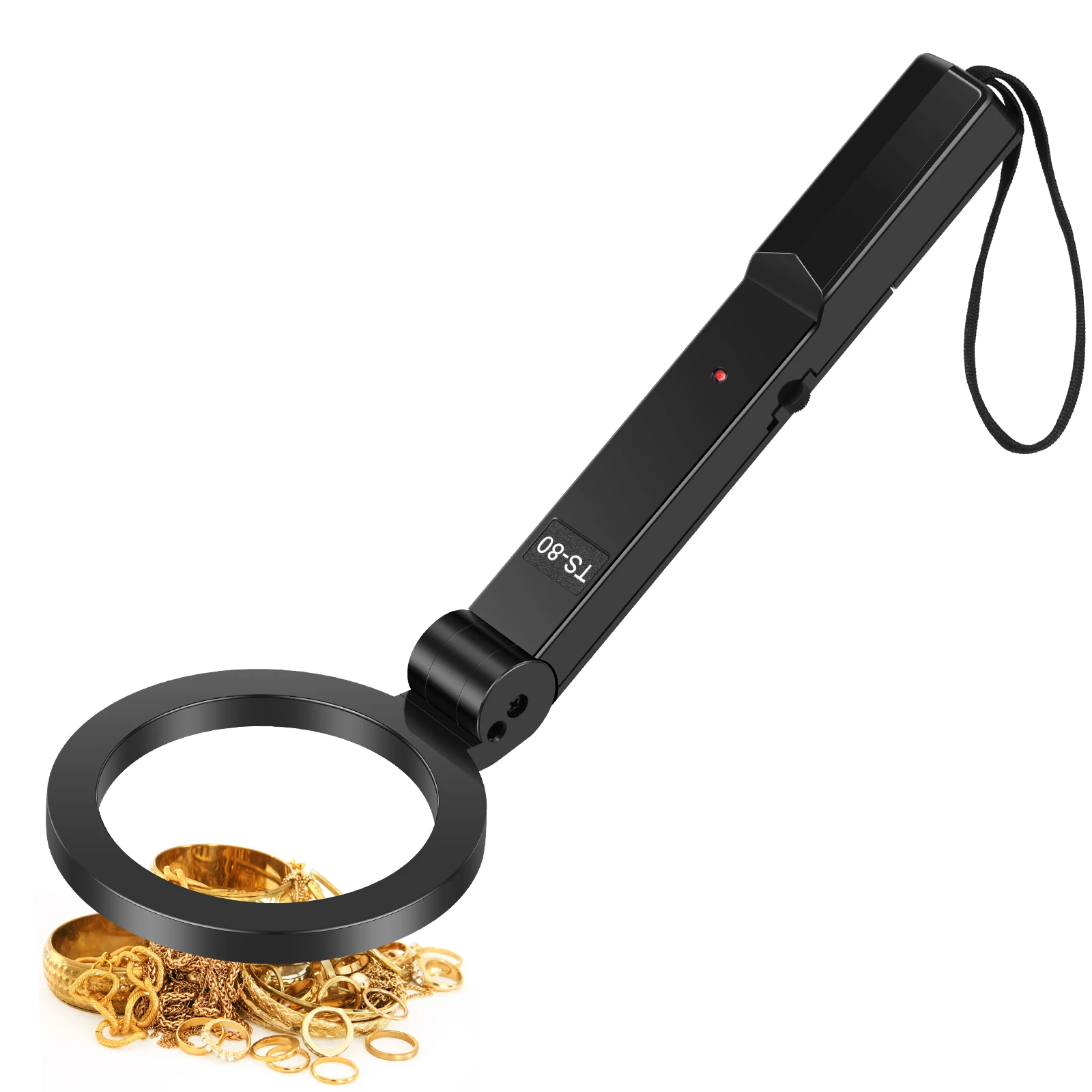 360° Scanning Metal Detector Treasure Hunter Underground Search Gold Coin Hunting Tool Handheld Metal Detector with 2 Alarm Mode