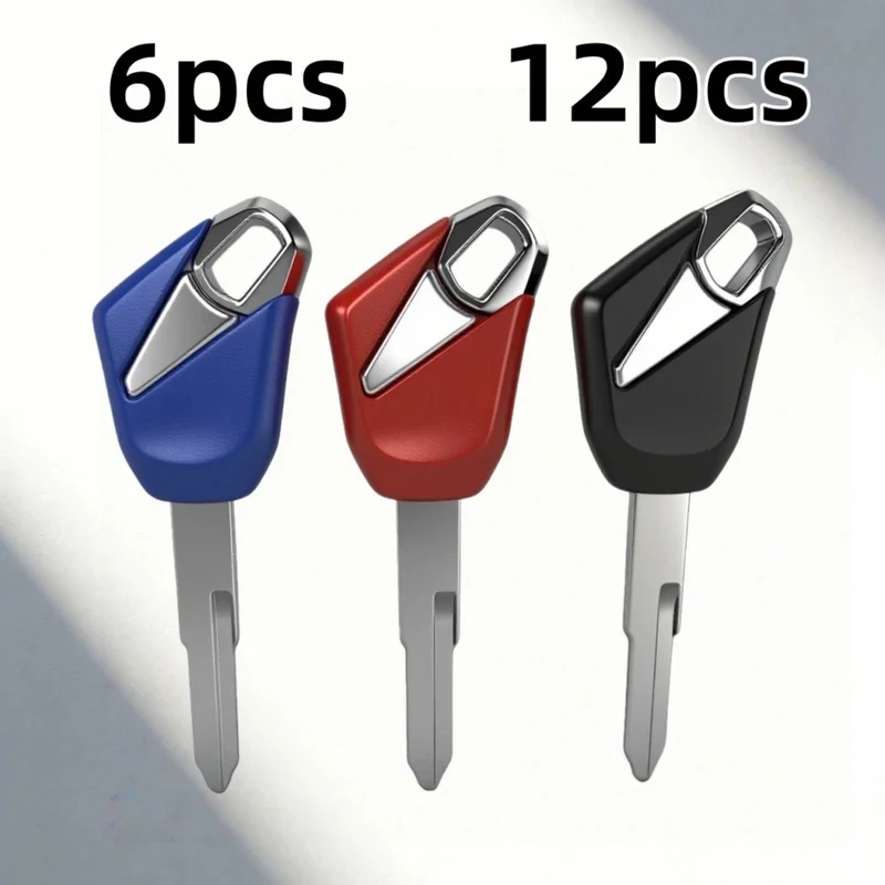 

6pcs 12pcs For Kawasaki Z250 Z400 650 Z800 Z900 Z1000 ZX-6R 636 Blank Key Replace Uncut Keys can be placed Motorcycle
