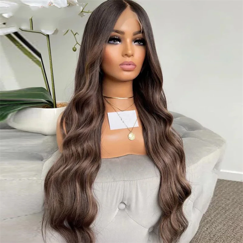 Ombre Blonde Long  5x5 Silk Base Body Wave Jewish Human BabyHair HD Lace European Hair Preplucked Glueless Daily Wear