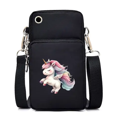Mamma & Baby Söt Lejon Tryckt Dam Mobilväska Blomma Enhörning Djur Mamma Mobil Axelväska Dam Plånbok Axelväskor 8 best sales lejonväska - №8