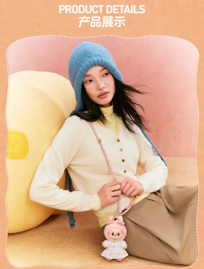 POPMART Original Genuine Pom-Pom Party Series Mokoko Vinyl  Decorative Hanging Card Trendy Blind Box Surprise Xmas Gift