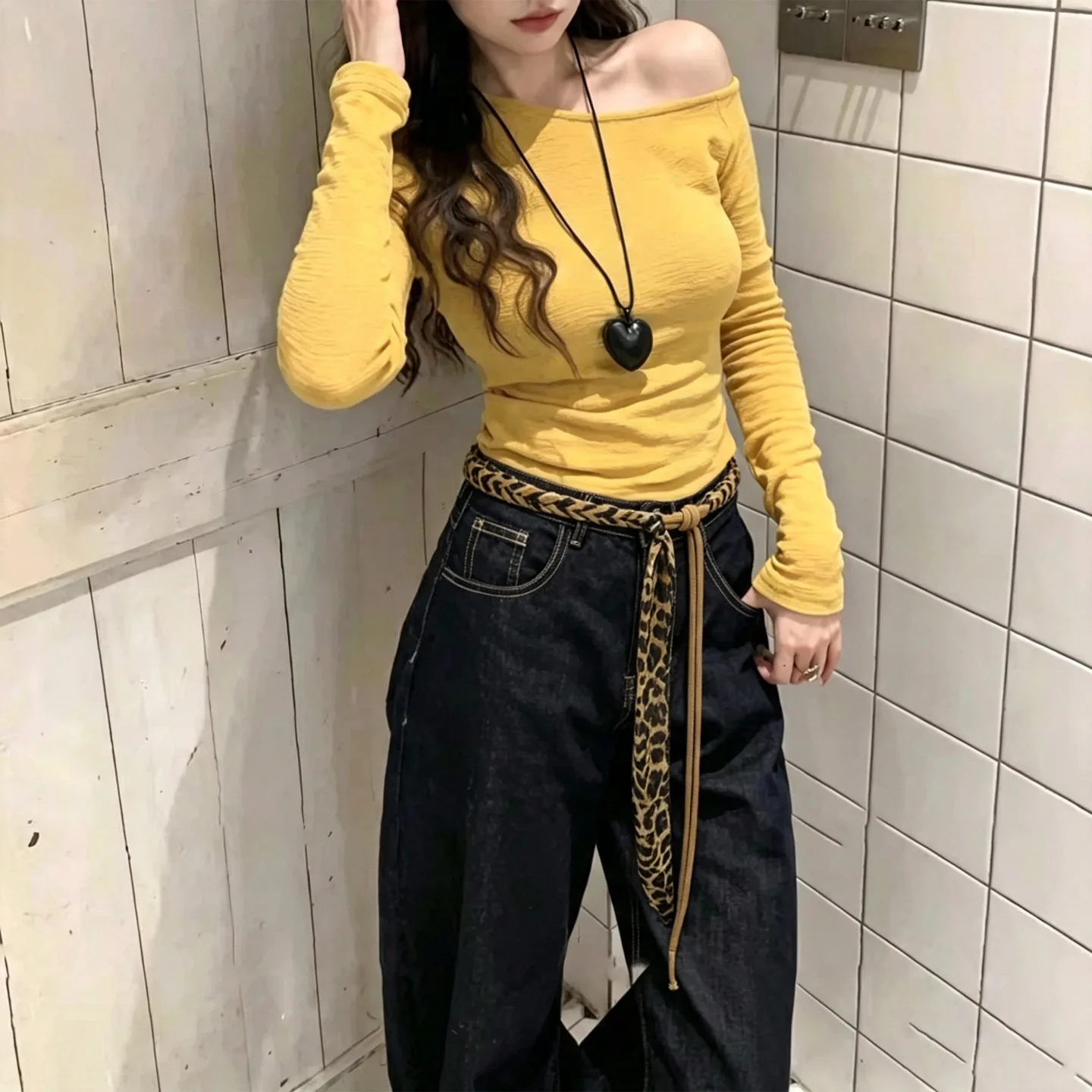 Leopard Print Woven Scarf Belt Women Retro Bohemian Style Dress Decorative Waist Sash Accessory Vintage Braided Hip Tie Cinch