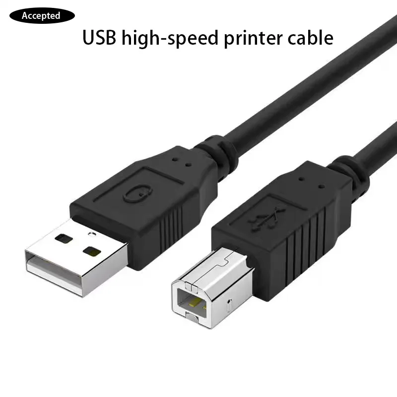 USB 2.0 High Speed Cable Printer Lead A to B Long Black Shielded Tool Data Line Printer Scanner Hard Disk cable