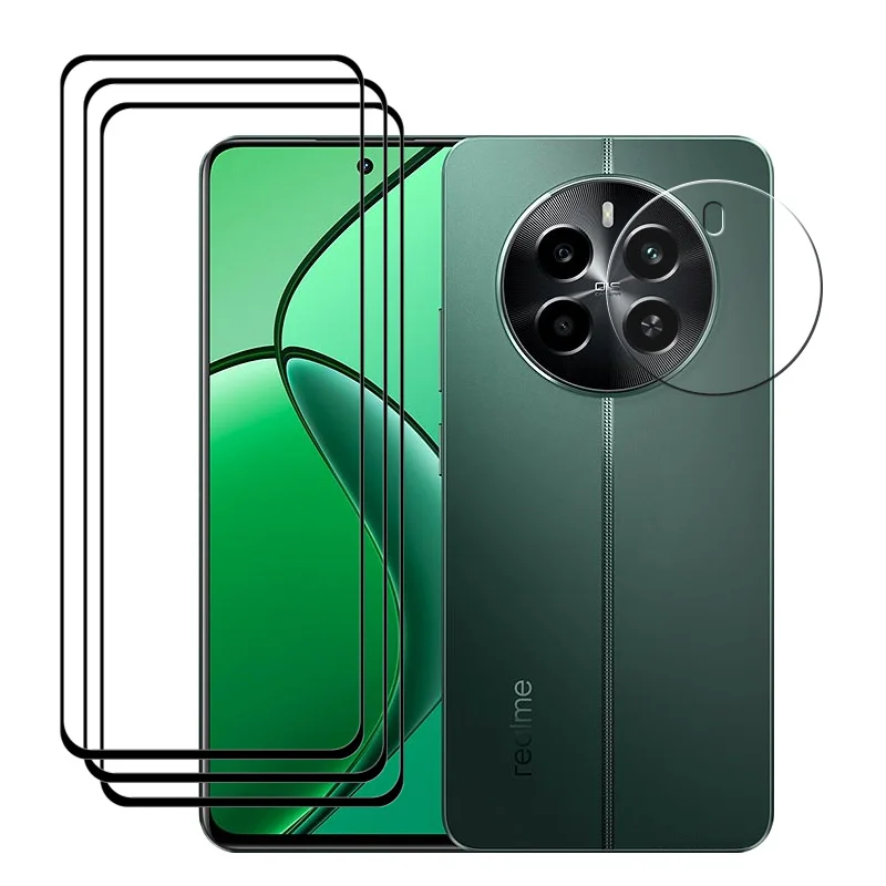 

Обновленная защита экрана 9H для Realme 12 4G, закаленное стекло с защитой от царапин для Realme 12 4G, мягкая пленка для камеры