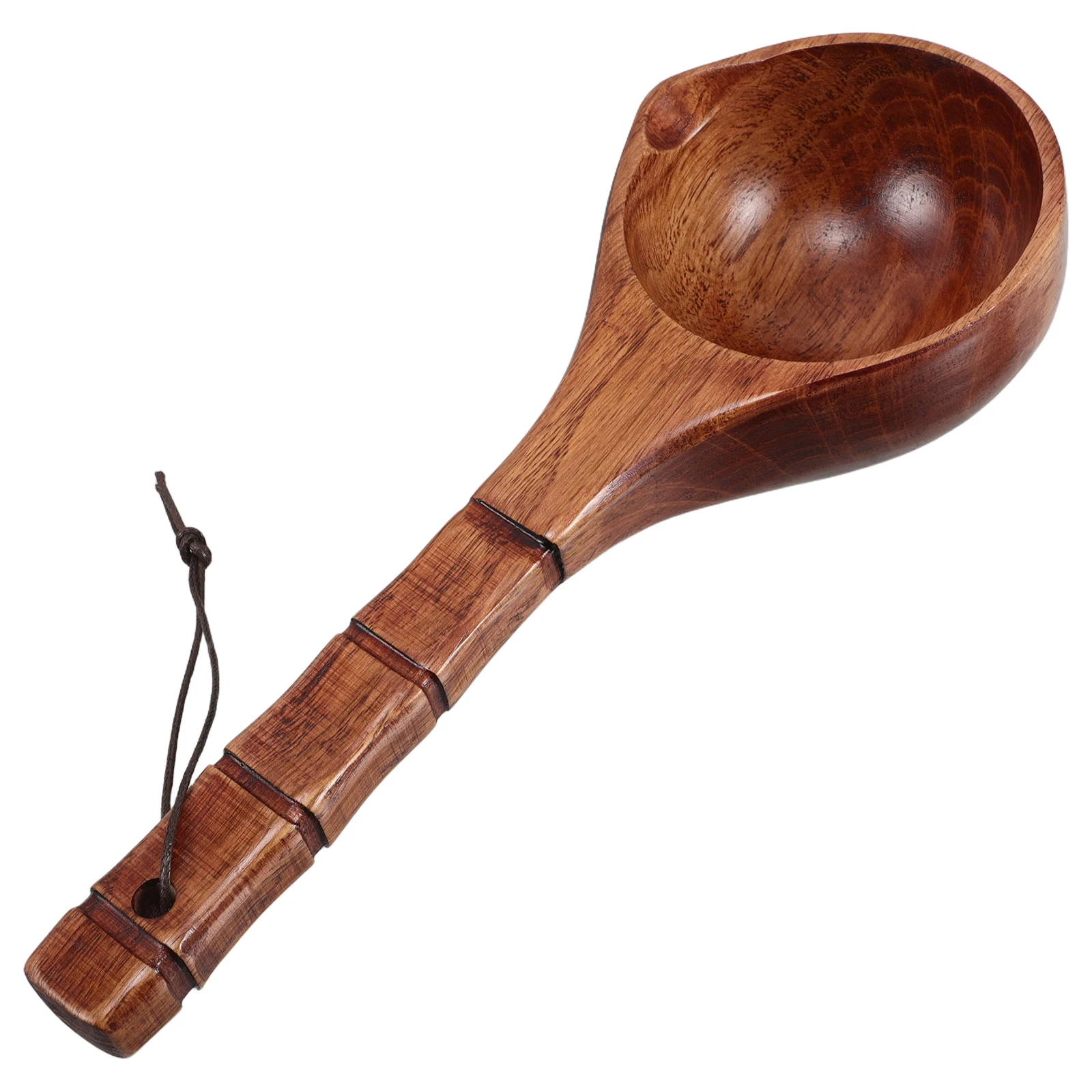 

Wooden Water Scoop Bathing Tool Durable Traditional Design Kitchen Bath Ladle Spoon Bathroom Shower Garden Dipper